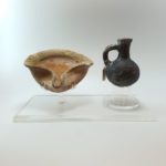 Iron age Oil Lamp and Oil Filler Set