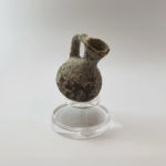 Ancient Terracotta Iron age black Juglet